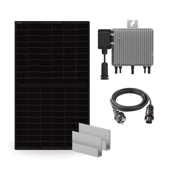 Kit solar para balcón con microinversor, ideal para generar energía en espacios reducidos