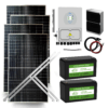 Kit solar híbrido monofásico de 3 kW para energía solar residencial con baterías y conexión a red